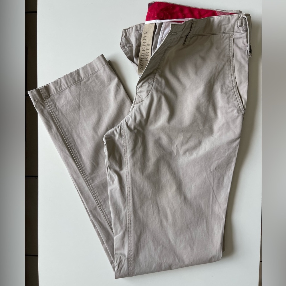 Burberry Men's Stone Colored  Chinos